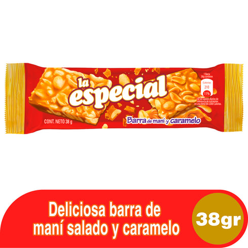 BARRA LA ESPECIAL 38G MANI CARAMELO